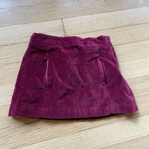 Jacadi velvet skirt wine colored